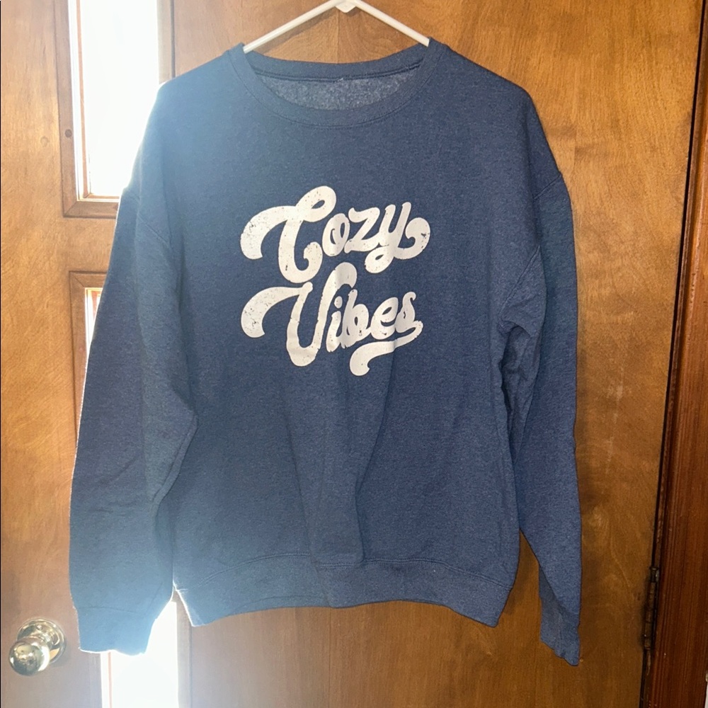 Cozy Vibes Blue Sweater
